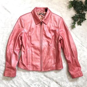 Liz Claiborne Pink Leather Jacket